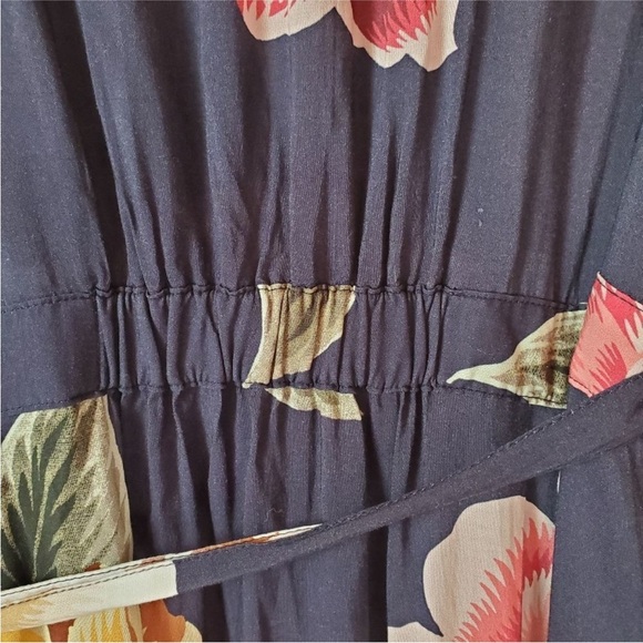 Farm Rio Layla Floral Ruffle High Low Maxi Wrap Dress, size XS - Picture 8 of 11